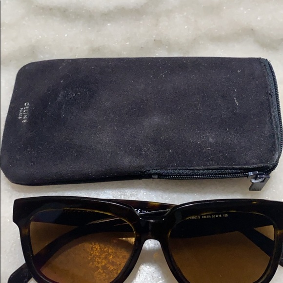 Celine Polarized Rectangular Acetate Sunglasses - Picture 5 of 6